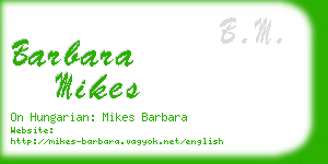 barbara mikes business card